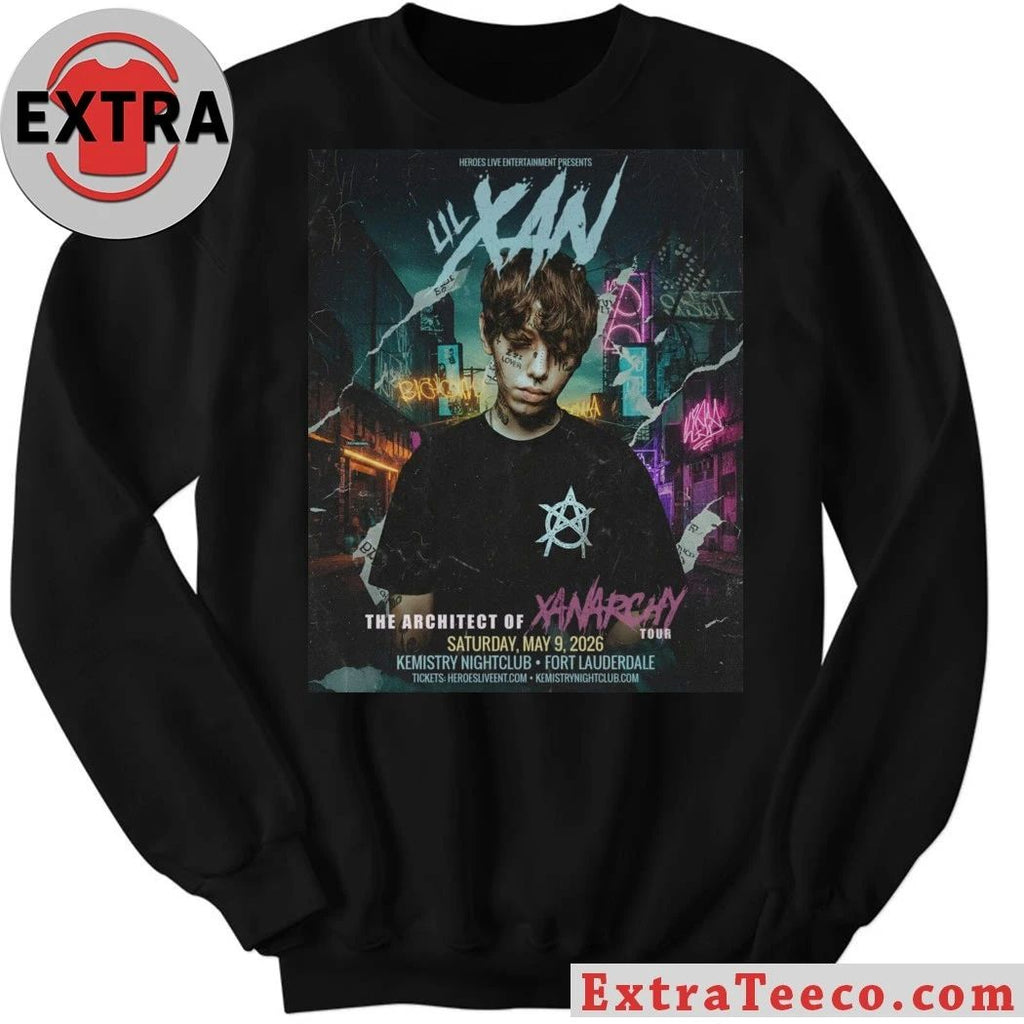 Lil Xan The Architect of XanArchy Tour 2026 Schedule Venue Tour T-Shirt