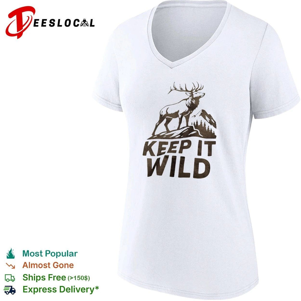 Keep It Wild Elk Mountain Forest wildlife T-shirt