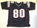 Custom Troy Brown Blue Mesh Football Jersey