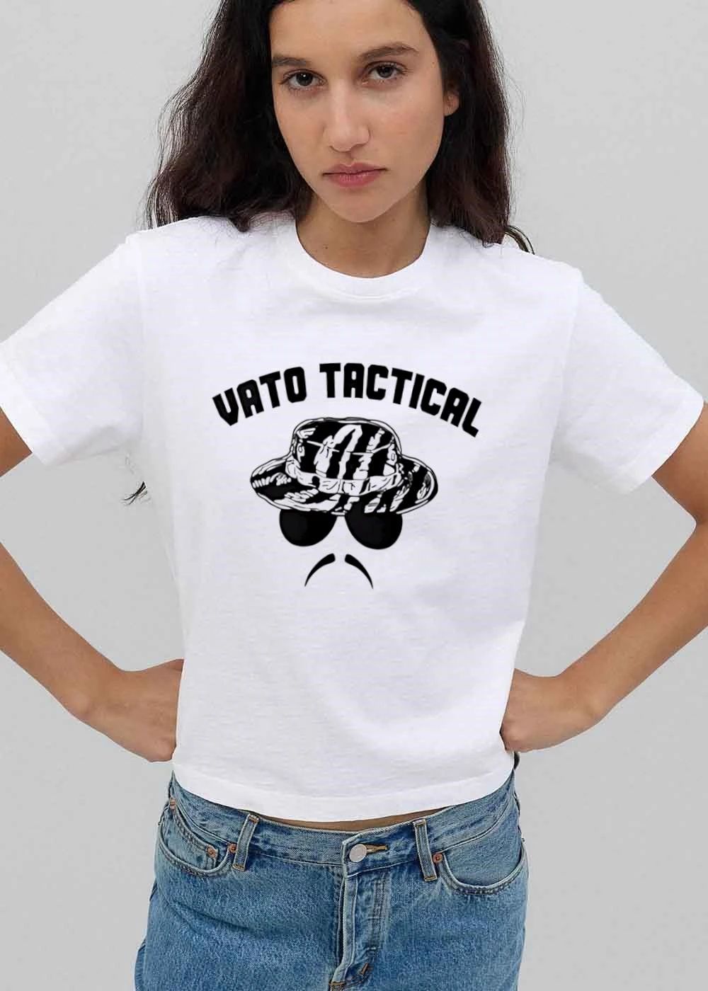 Vato Tactical Tiger Stripe Boonie Hat Sunglasses Mustache shirt