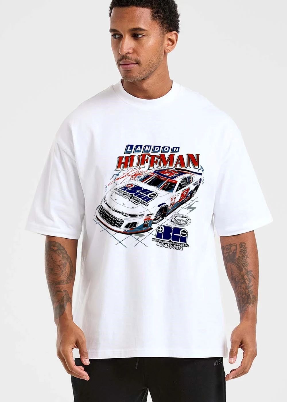 Carroll Speed Shop Industrial Battery And Charger Landon Huffman shirt