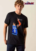 Oklahoma City Thunder Russell Westbrook celebrating why not shirt