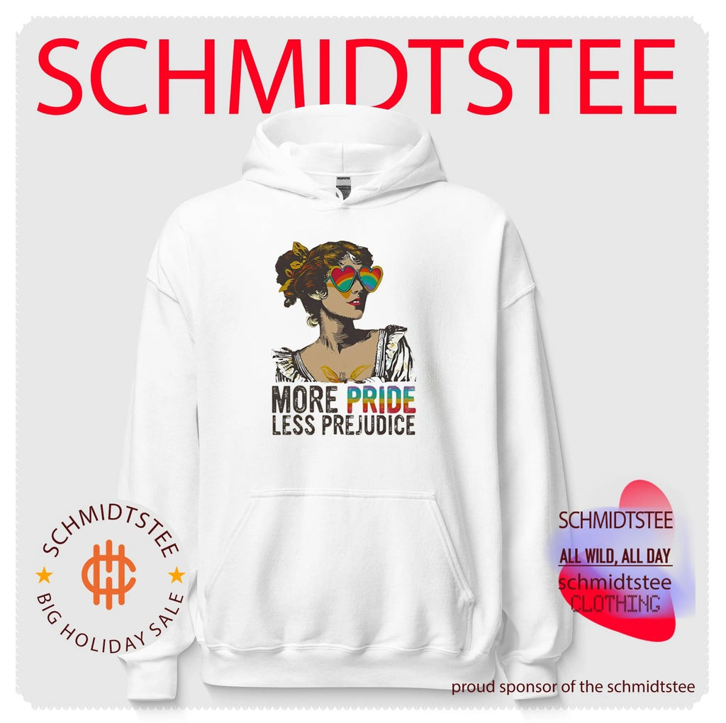 More Pride Less Prejudice LGBTQ Rainbow Heart Sunglasses shirt