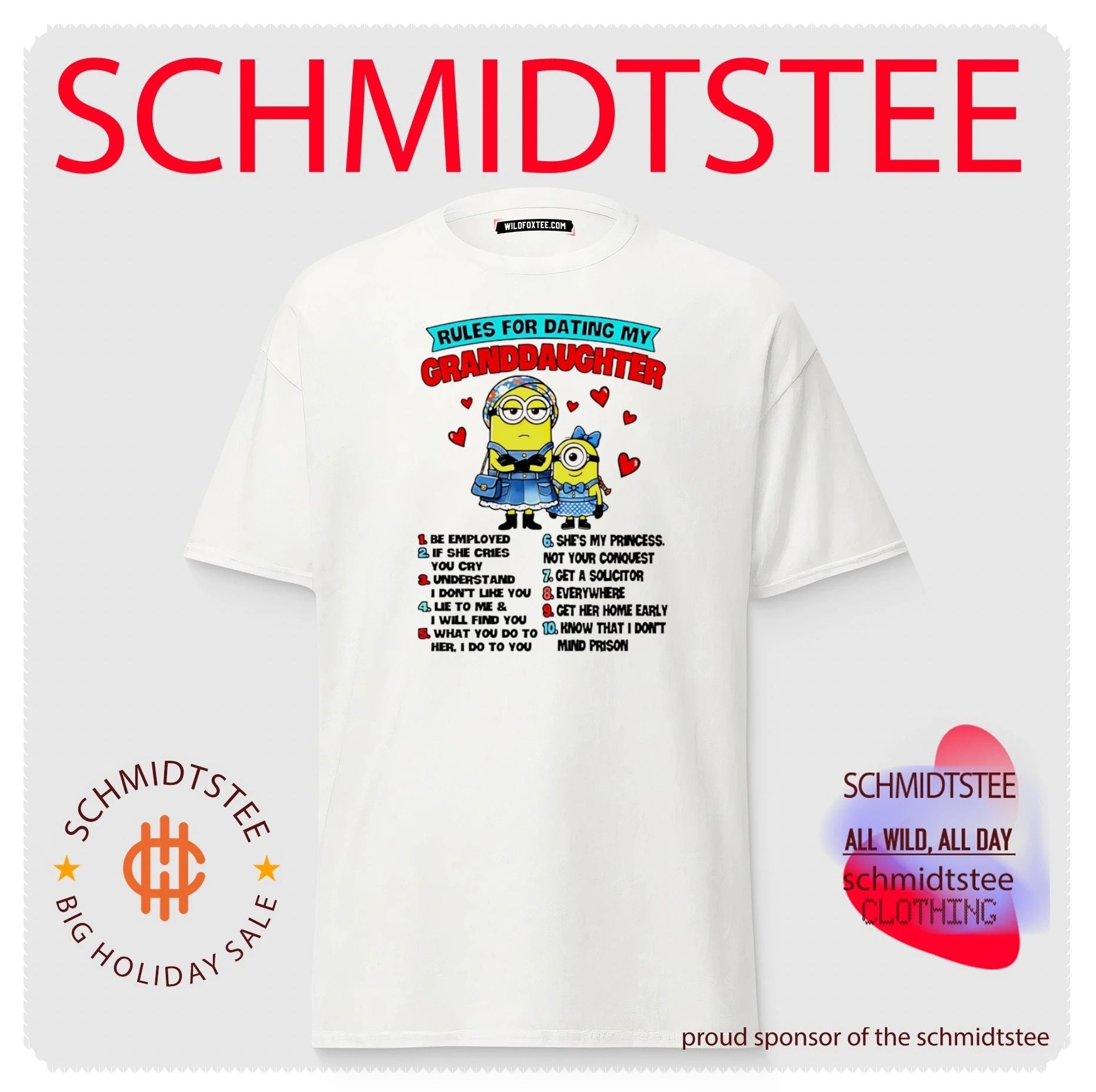Rules for Dating My Granddaughter Minions Funny Quote shirt
