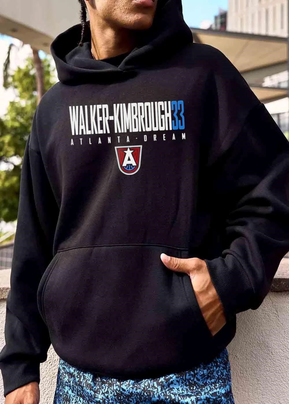 Atlanta Dream WNBA Walker Kimbrough 33 Shield Logo Condensed Typography shirt