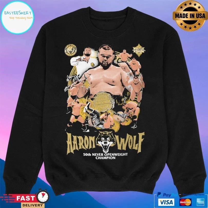 Aaron Wolf 50th Never Openweight Champion T-shirts