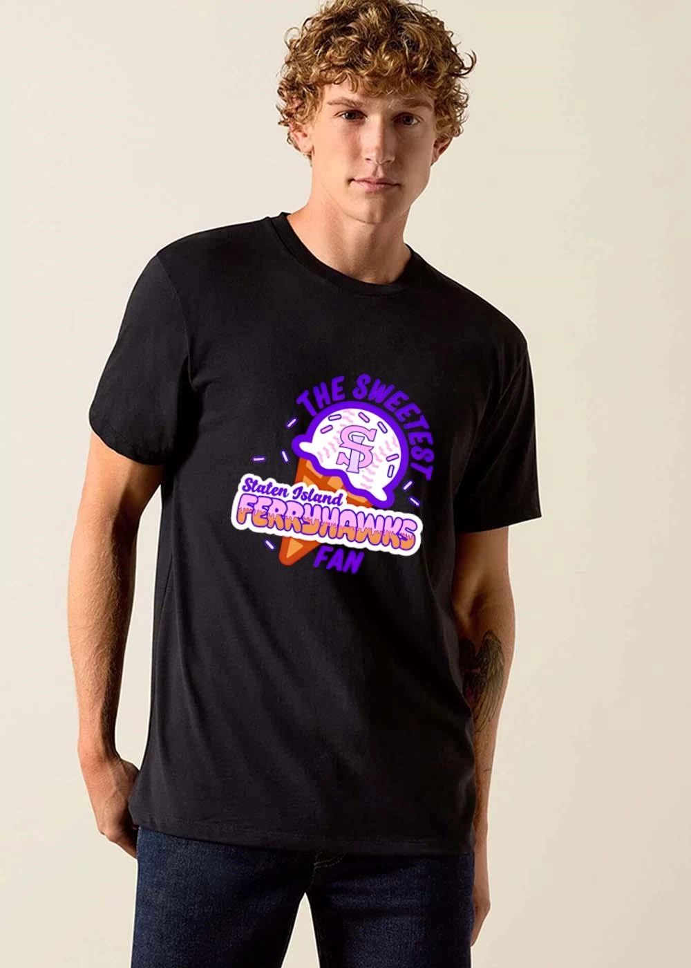 Staten Island Ferryhawks The Sweetest Fan Ice Cream Cone Baseball shirt