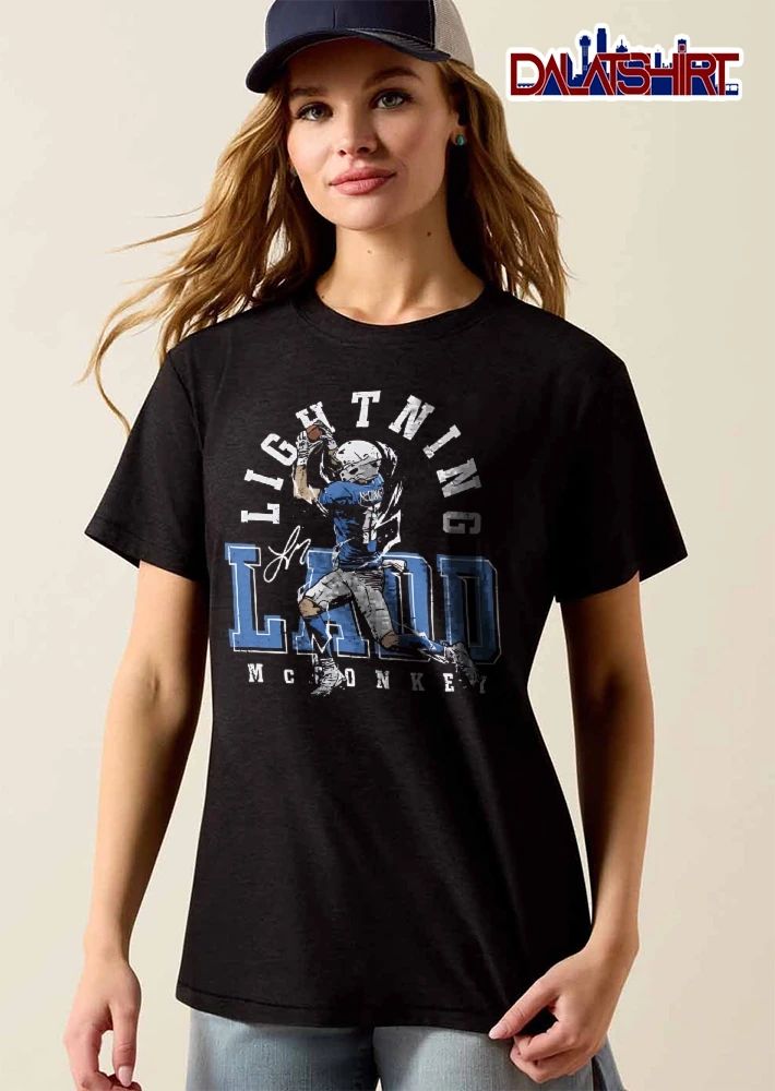 Lightning Ladd Mcconkey Football Player Catching Ball Distressed shirt