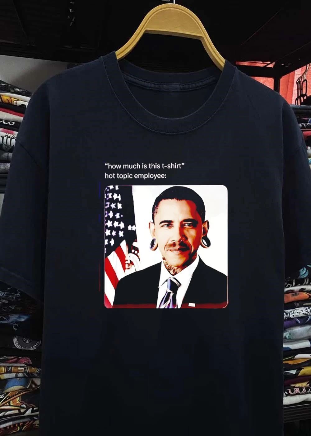 Barack Obama Ear Gauges Neck Tattoos Business Professional shirt