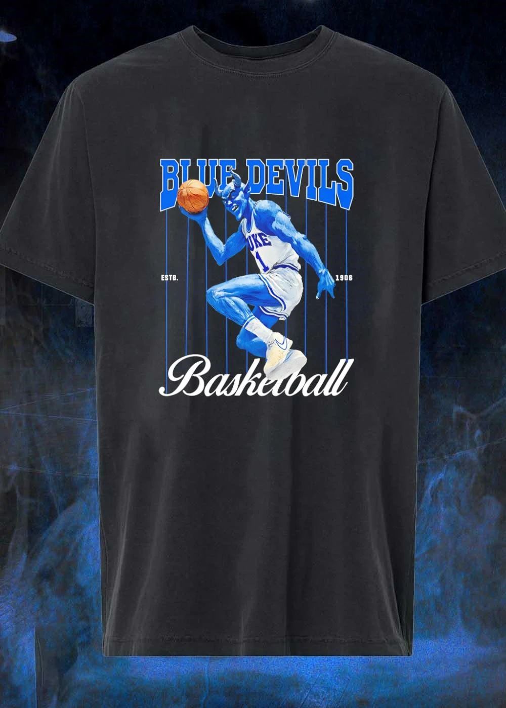 Blue Devils Basketball Duke Player Dribbling shirt