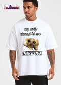 My Only Thoughts Are Intrusive Sad Big Eyed Kitten Meme shirt