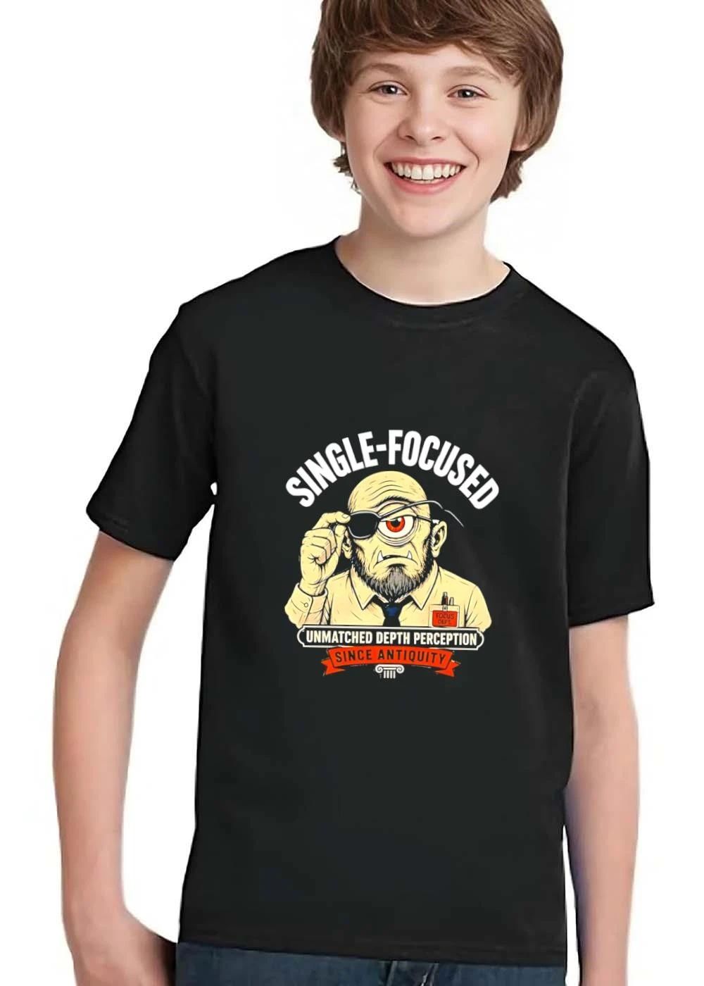 Single Focused Focus Dept Unmatched Depth Perception Since Antiquity Cartoon Cyclops Eyepatch shirt