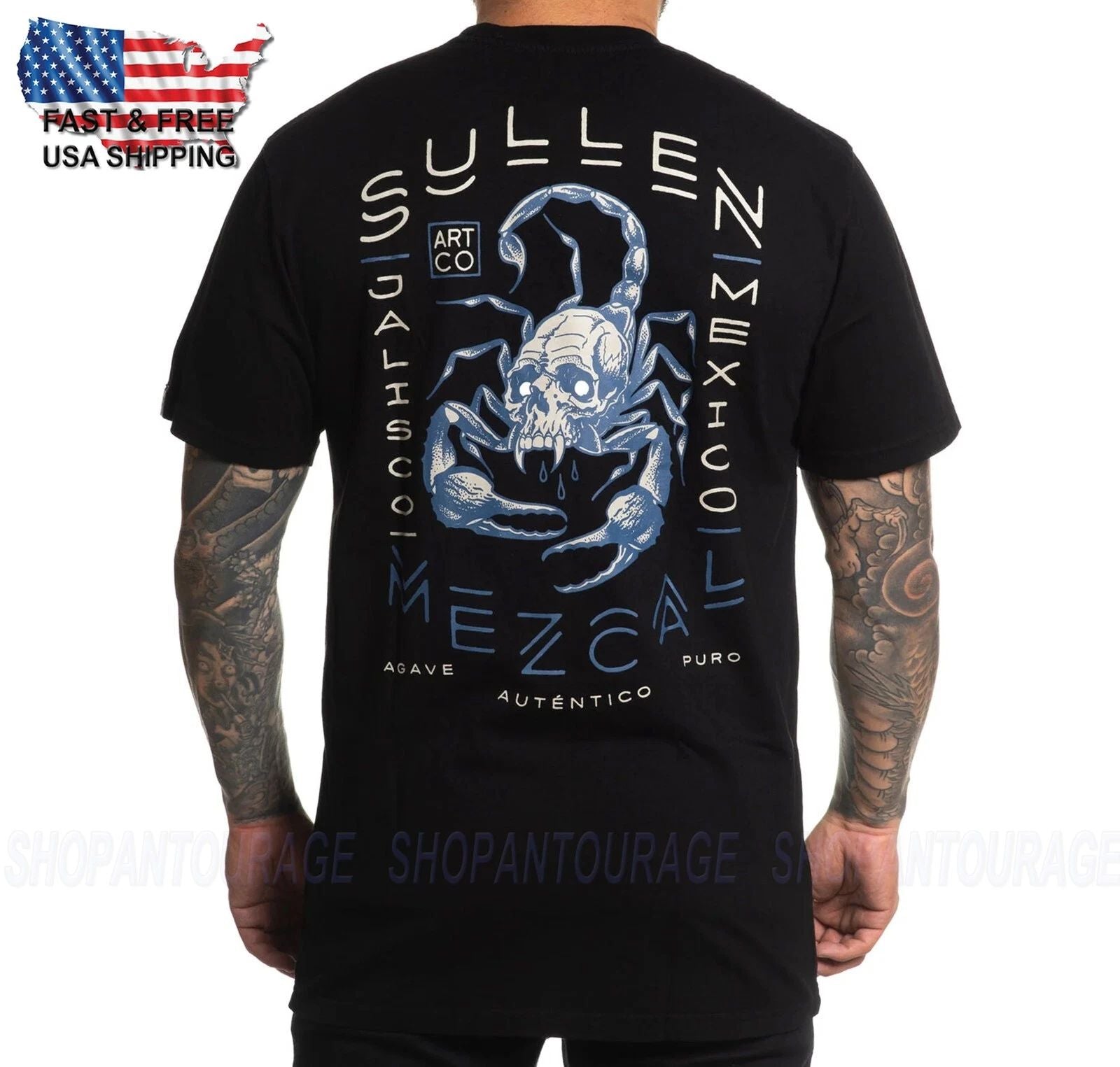 Sullen Art Collective Jalisco Premium Fit SCM5615 Nuovo T-Shirt A Maniche Corte
