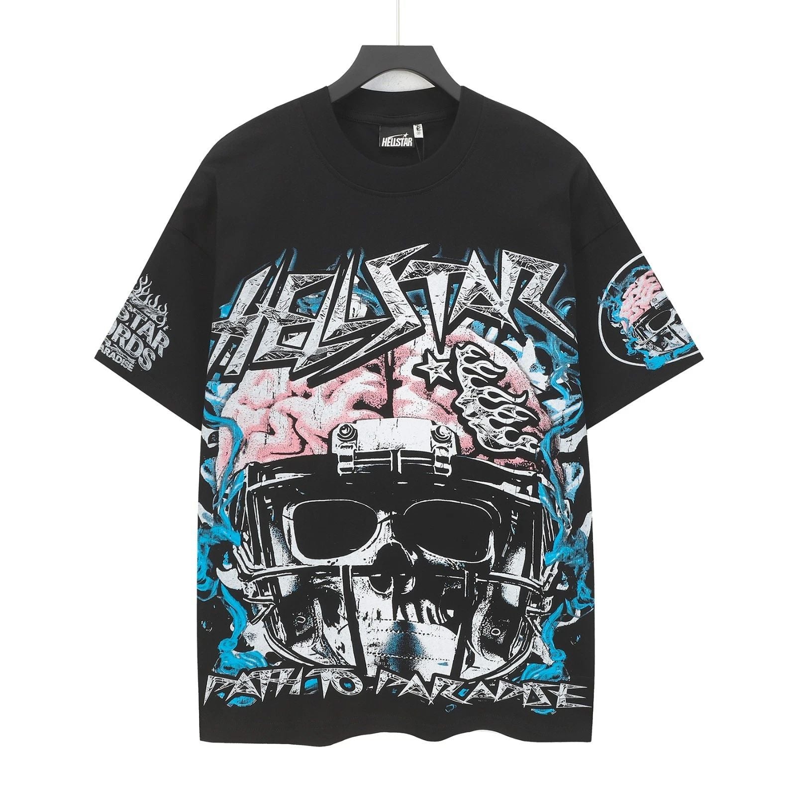 Hell Studios star Classic Skeleton Racing Driver Tee Mens Short sleeved T-shirt