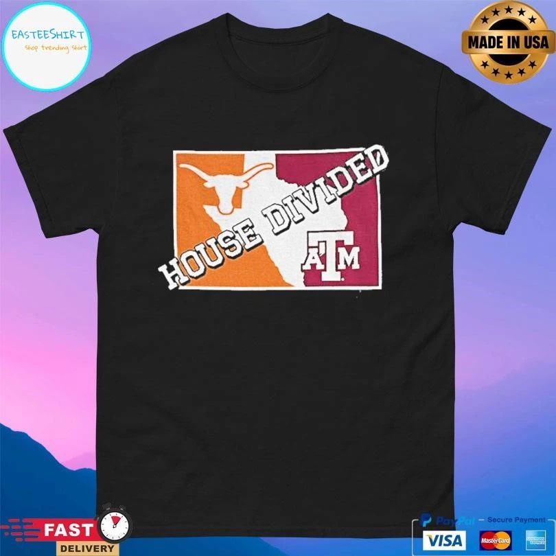 Texas Am Vs Texas Longhorns House Divided T-shirts