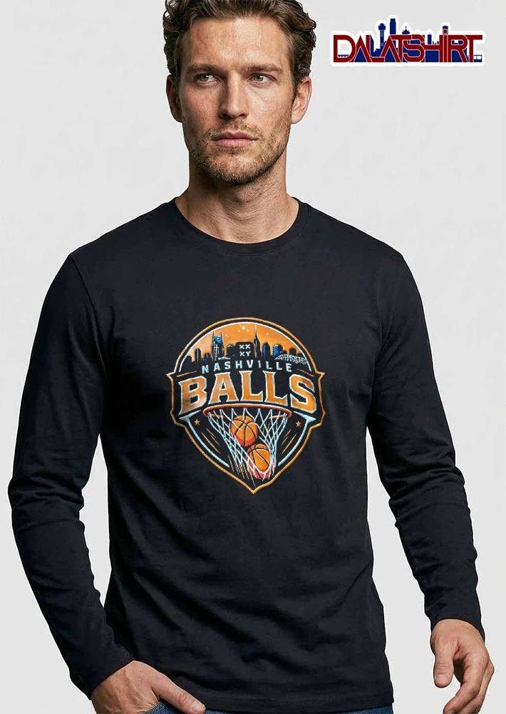 Nashville Balls City Skyline Basketball Hoop Net Emblem shirt