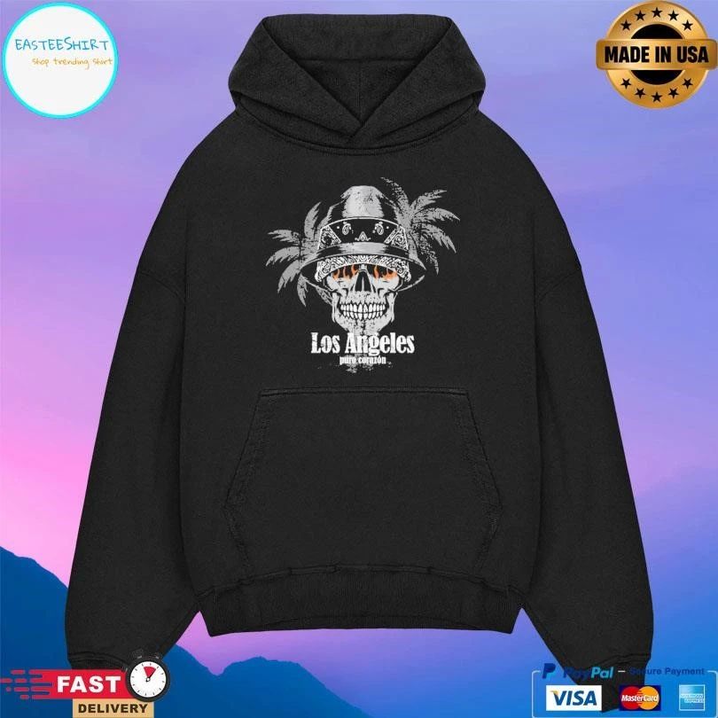 Los Angeles Puro Corazon Skull T-shirts