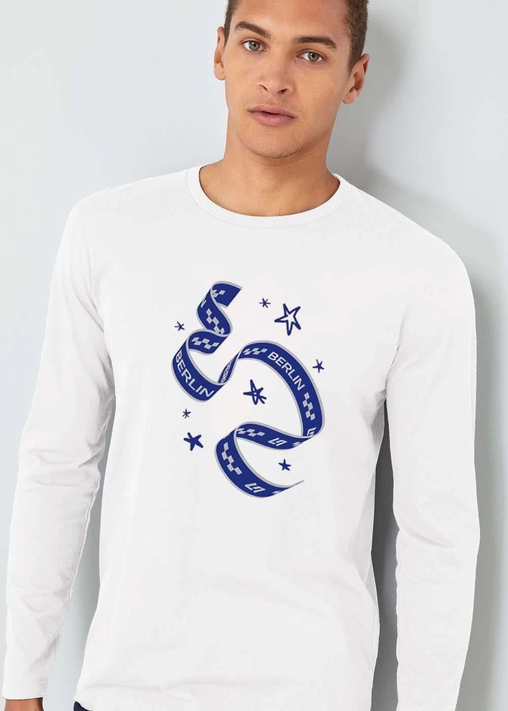 Berlin Checkered Streamer Floating Pattern Doodle Stars shirt