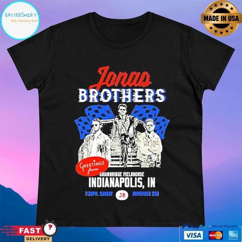 Jonas Brothers Greeting From Your Hometown Indianapolis In Sunday Jb T-shirts