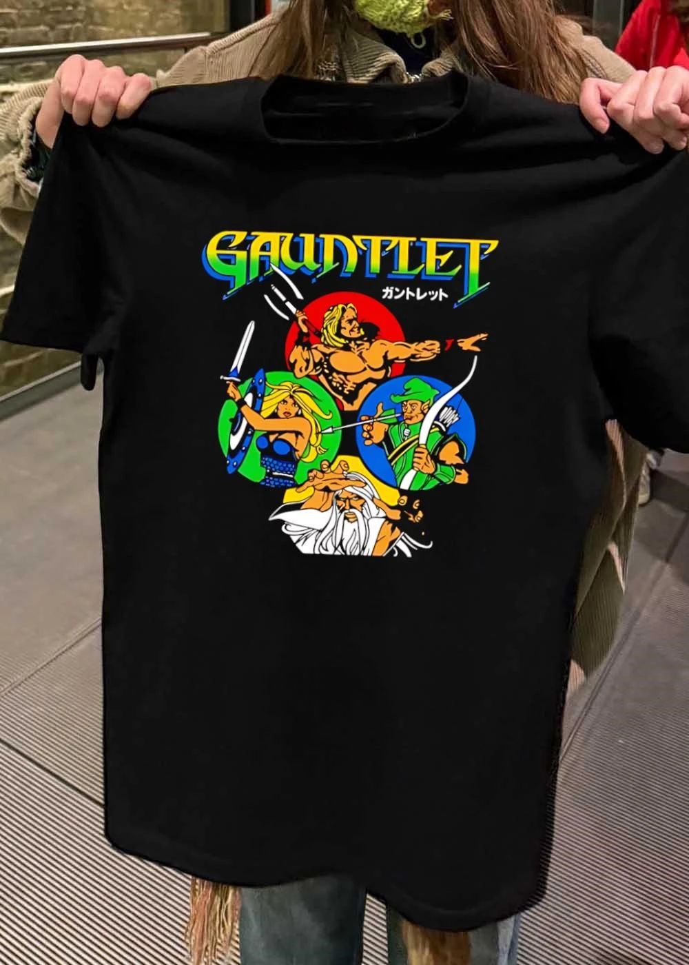 Gauntlet Arcade Video Game Characters Fighting Retro Gaming T-Shirt