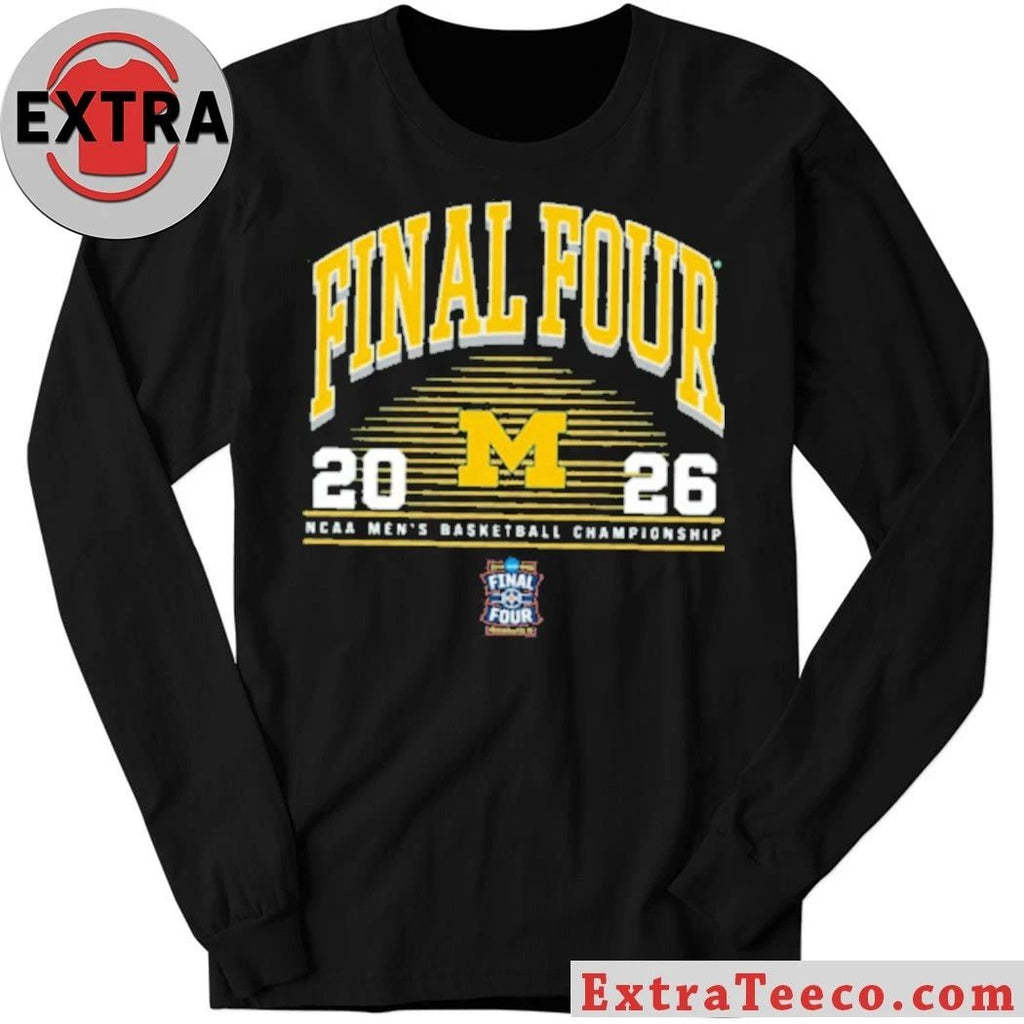 Michigan Wolverines Final Four 2026 Indianapolis NCAA Basketball Logo T-Shirt – Top-Rated Gift for College Basketball Lovers