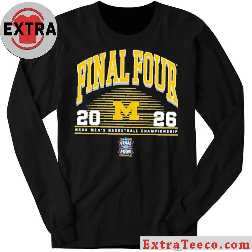 Michigan Wolverines Final Four 2026 Indianapolis NCAA Basketball Logo T-Shirt – Top-Rated Gift for College Basketball Lovers