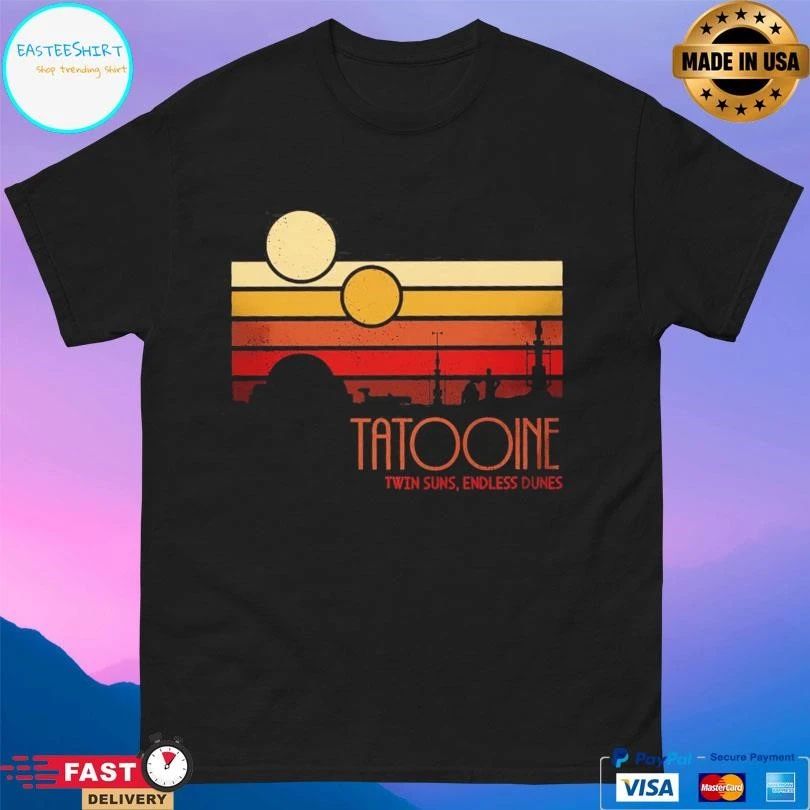Retro Tatooine Twin Suns Endless Dunes T-shirts