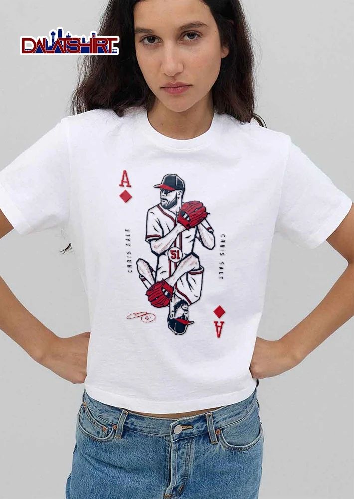 Chris Sale Playing Card Ace Of Diamonds Baseball Pitcher Line Art shirt