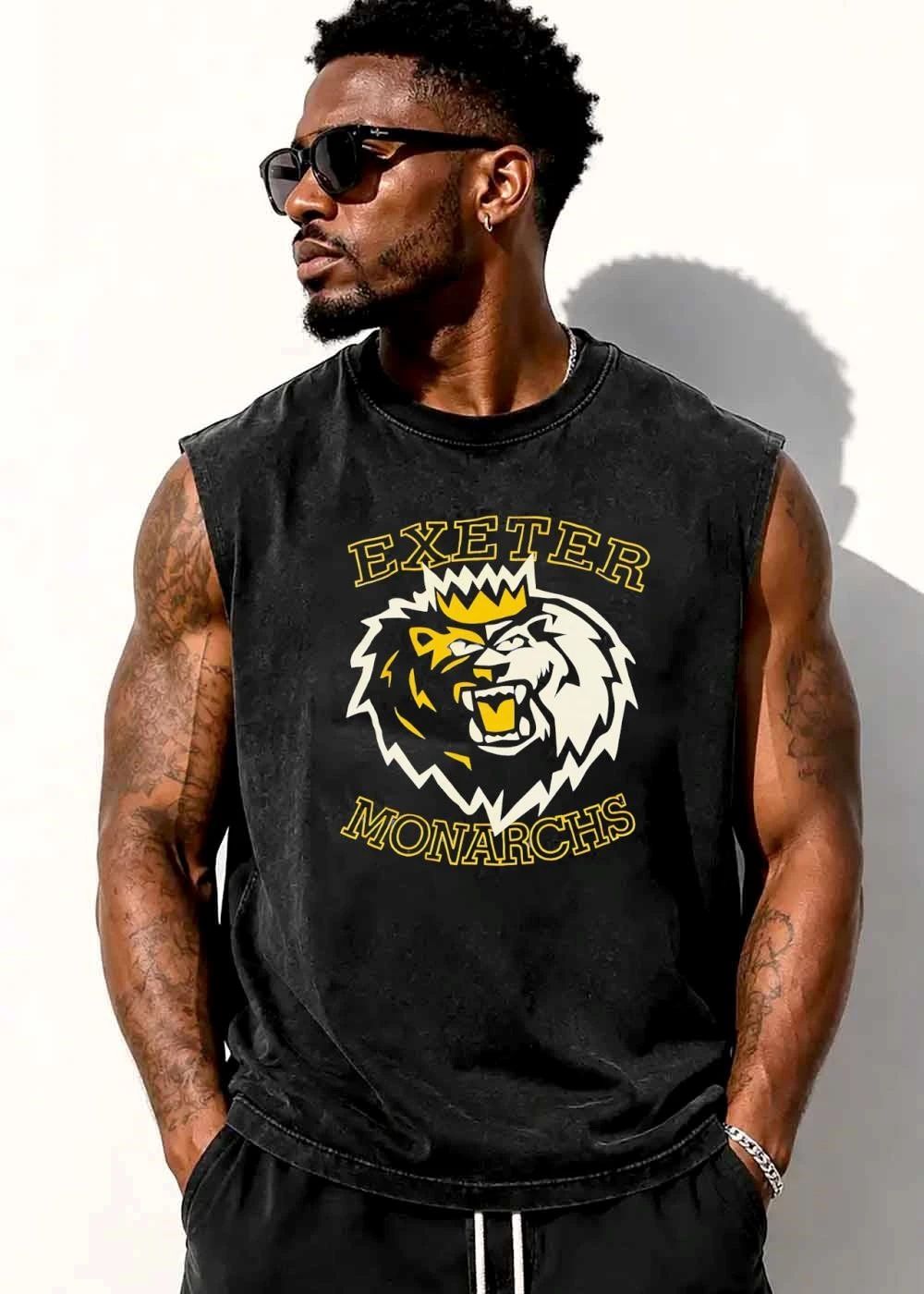 Exeter Monarchs Roaring Lion Head Gold Crown Mascot Logo shirt