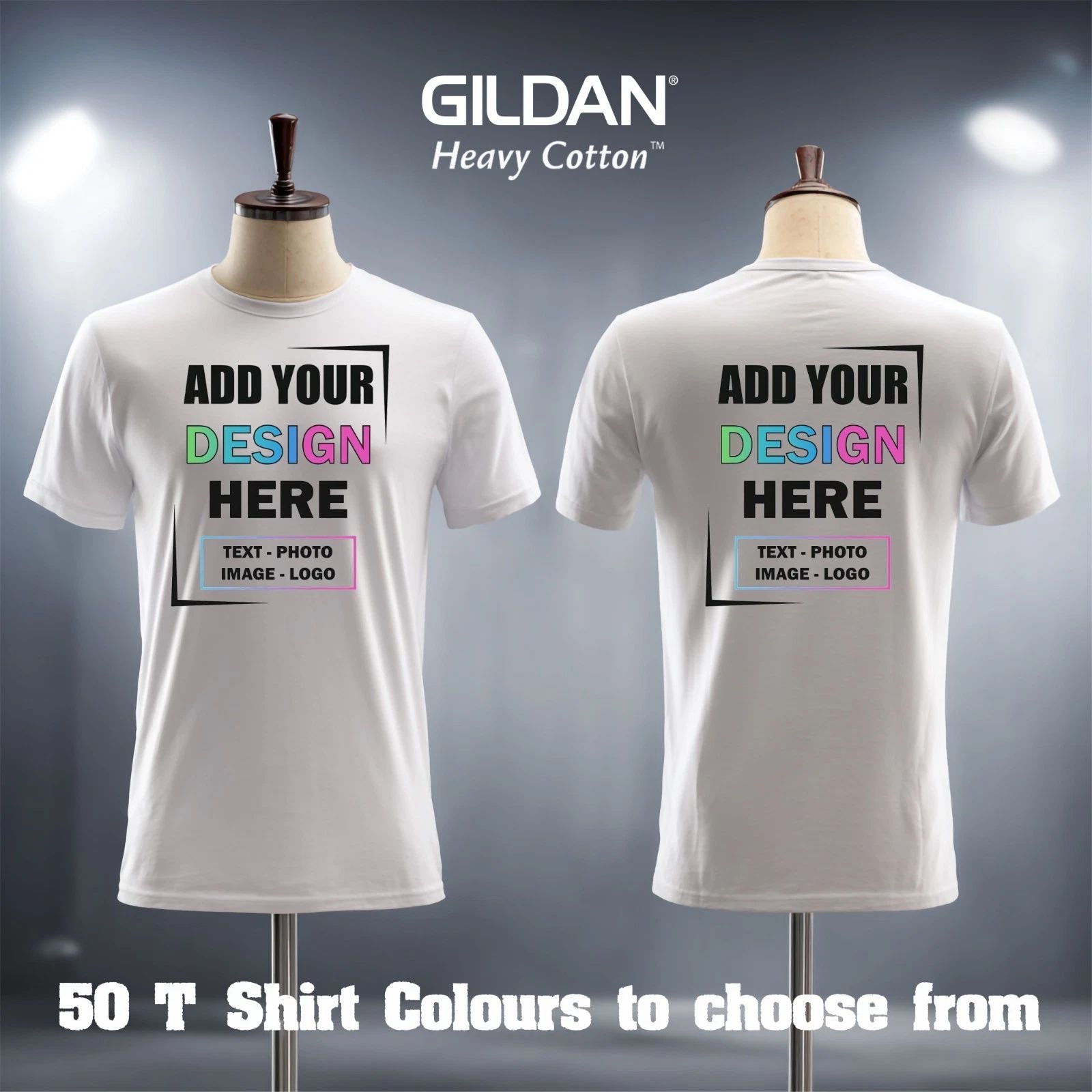Personalized Gildan Heavy Cotton T-Shirt – Custom Printed Tee