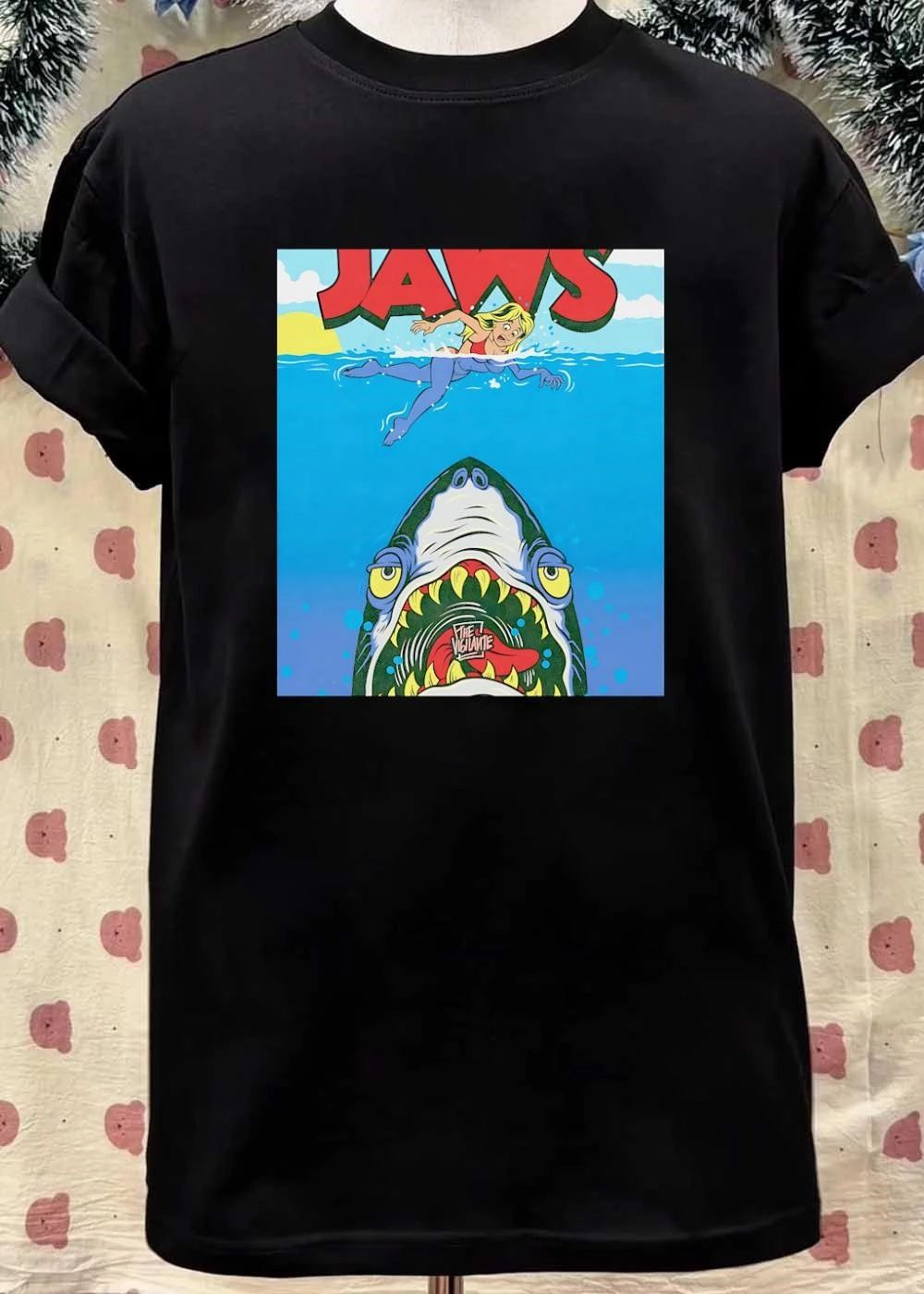 The Vigilante Jaws Shark Attack Cartoon Comic Style shirt