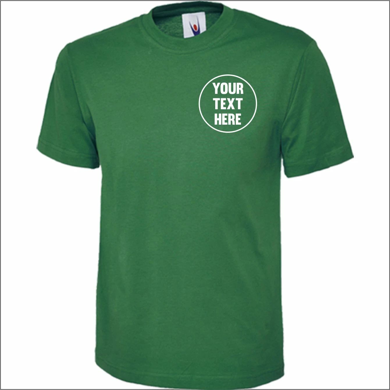 Personalised Custom T-Shirt Classic Uneek UC301 Work wear Casual Tee T Shirt TOP