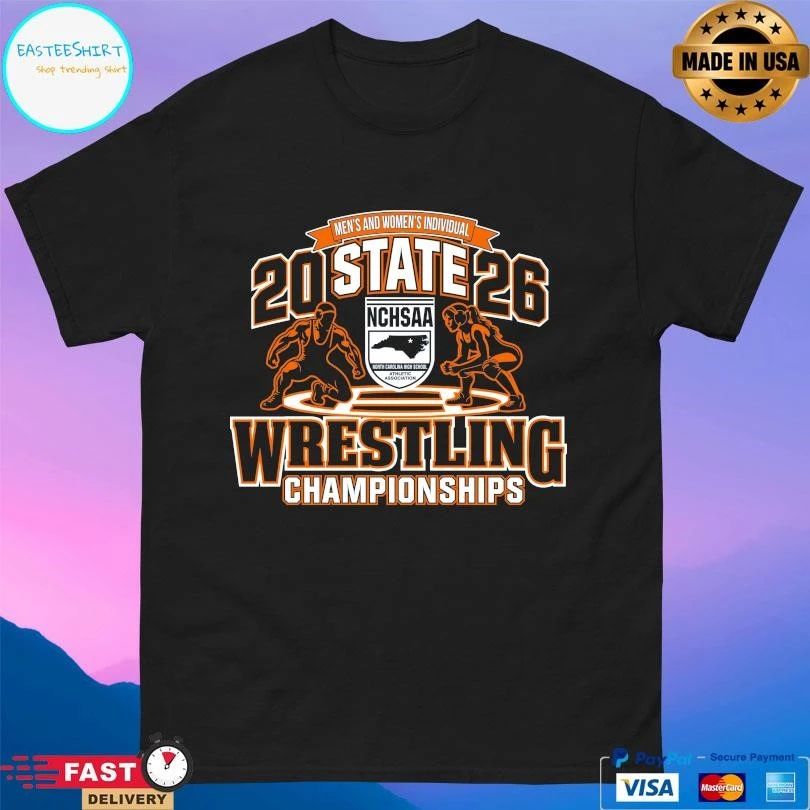 NCHSAA Men’s And Women’s Individual Wrestling State Championships 2026 T-shirts