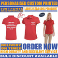 Personalised Custom Ladies Ultra Cool Polo Shirt Your Text Logo Unisex UC126