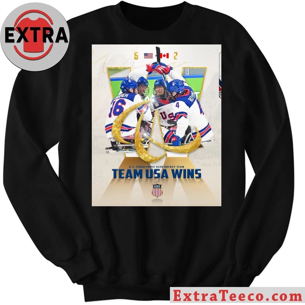 Original Usa Paralympic Sled Hockey Team The Team Usa Wins Logo Shirt