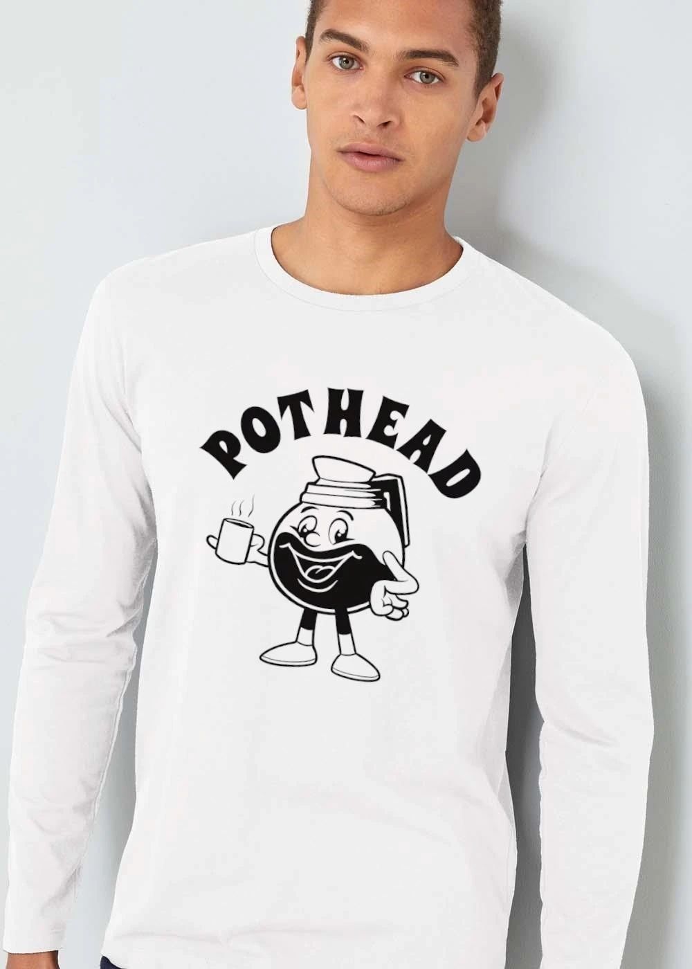 Pothead Vintage Cartoon Coffeehouse Carafe Holding Cup shirt
