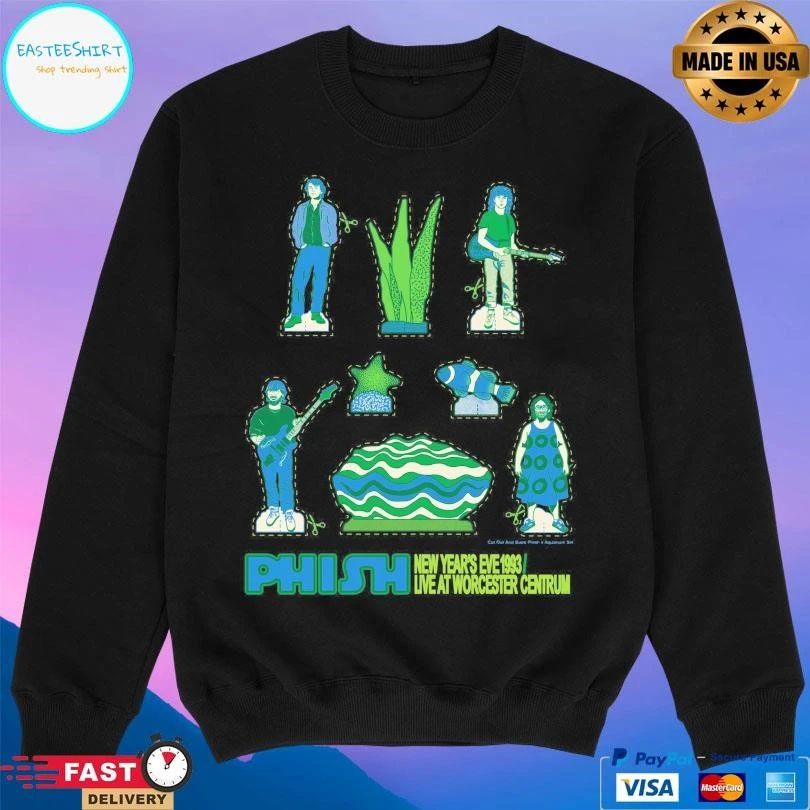 Phish New Year’s Eve 1993 Live At Worcester Centrum Cut Out And Build Phish’s Aquarium Set T-shirts