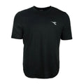 diadora Tech Run Crew Neck Short Sleeve Athletic T-Shirt Mens Black Casual Tops