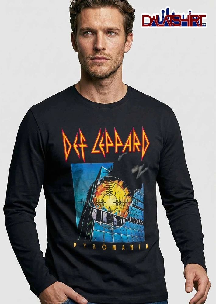 Def Leppard Pyromania Target Reticle Exploding Skyscraper Building shirt