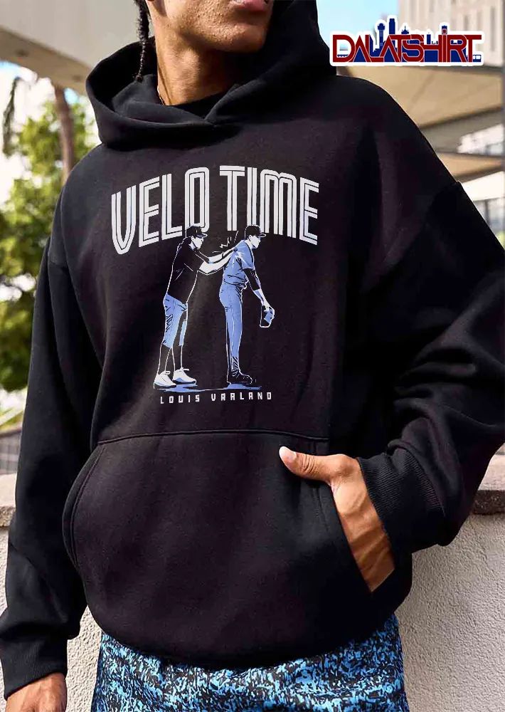 Velo Time Louis Varland Two Baseball Players Blue Line Art shirt
