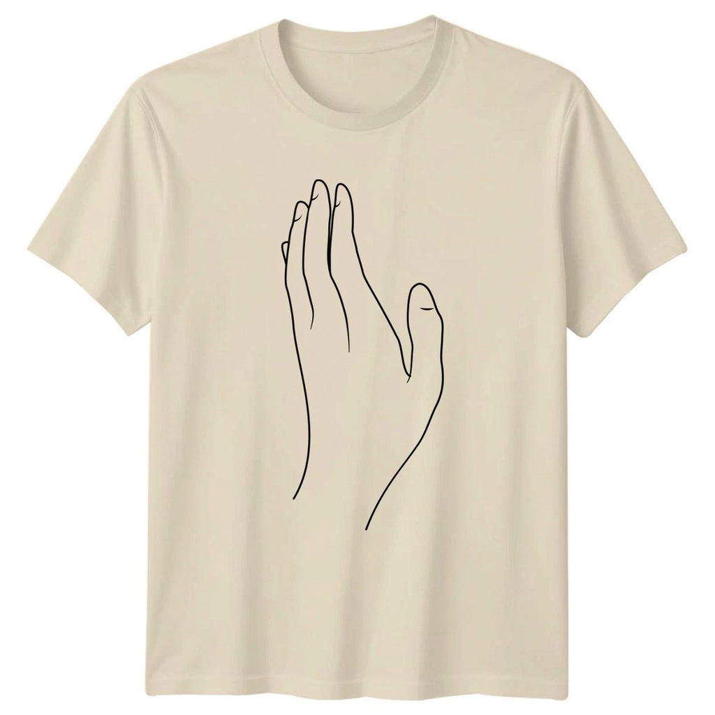 Simple Minimalist Hand Line Drawing T-Shirt Minimalist Line Art
