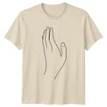 Simple Minimalist Hand Line Drawing T-Shirt Minimalist Line Art