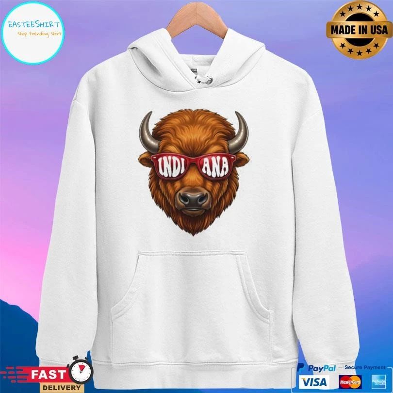 Bison With Sunglasses Indiana Pride T-shirts