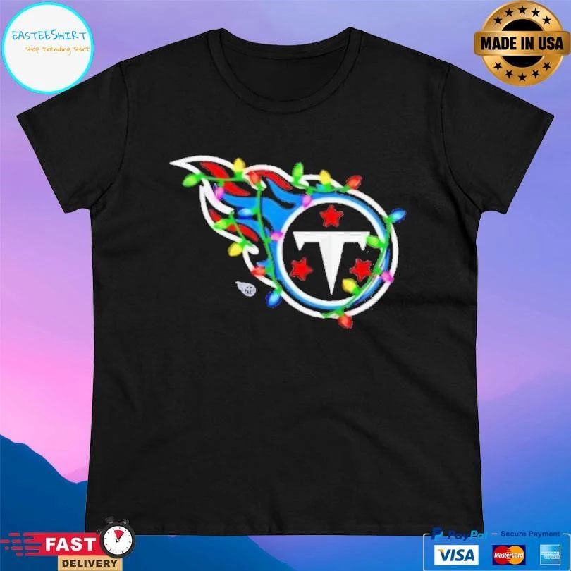 Tennessee Titans Logo Holiday Lights T-shirts