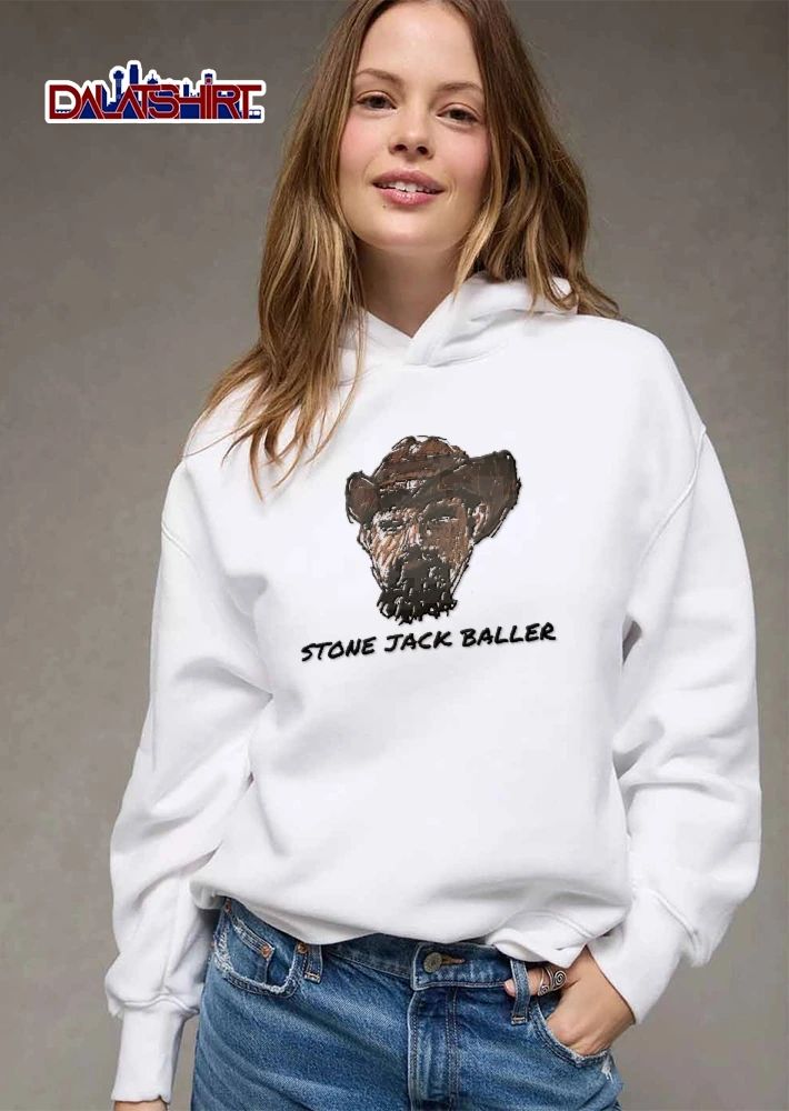 Stone Jack Baller Sketch Bearded Man Wearing Cowboy Hat shirt