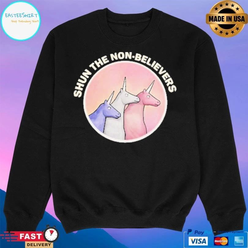Shun The Non Believers Meme Inspired Unicorn T-shirts