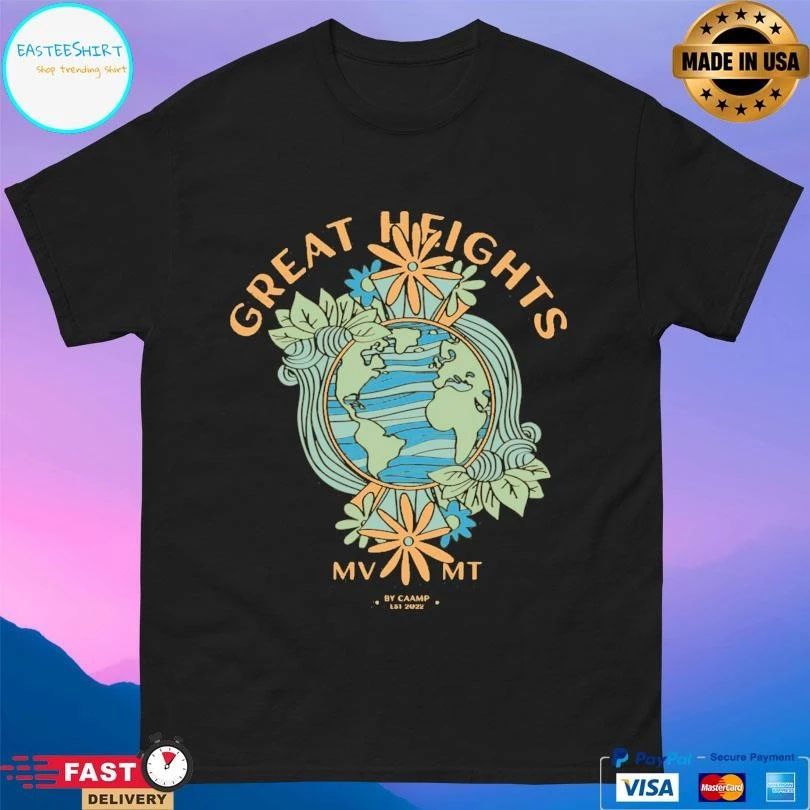Great Heights Mv Mt Earth T-shirts