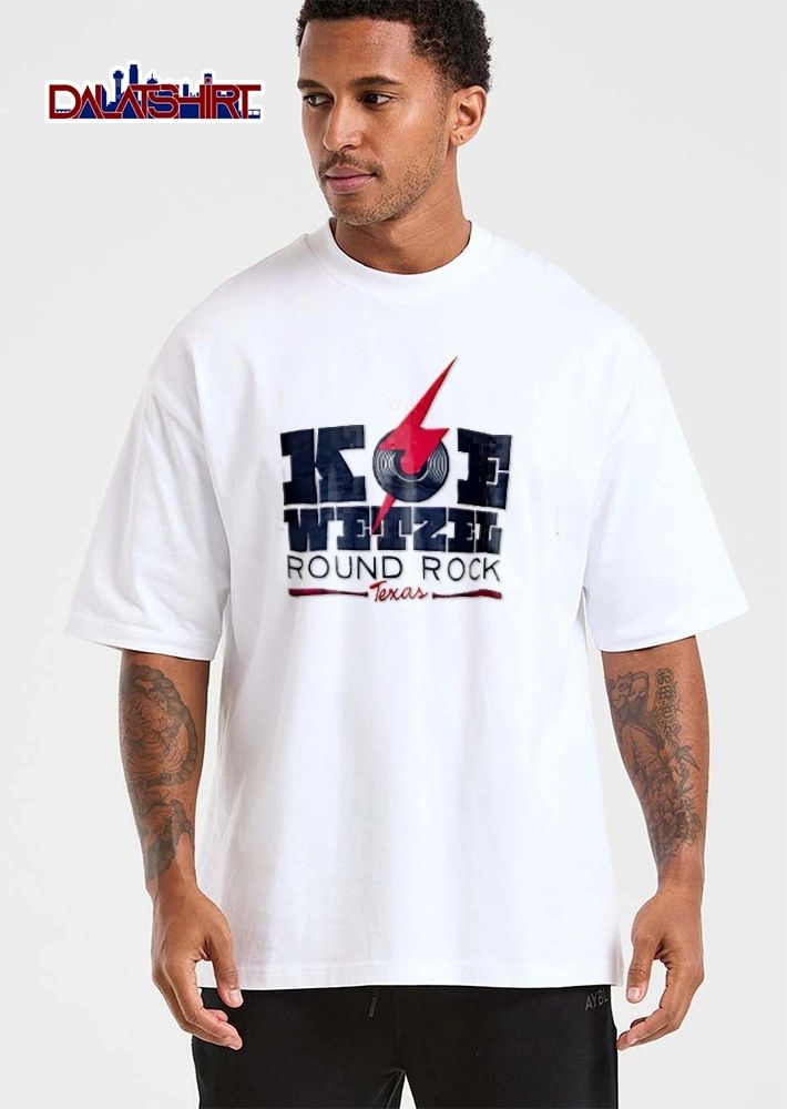 Koe Wetzel Round Rock Texas lightning bolt baseball bat shirt