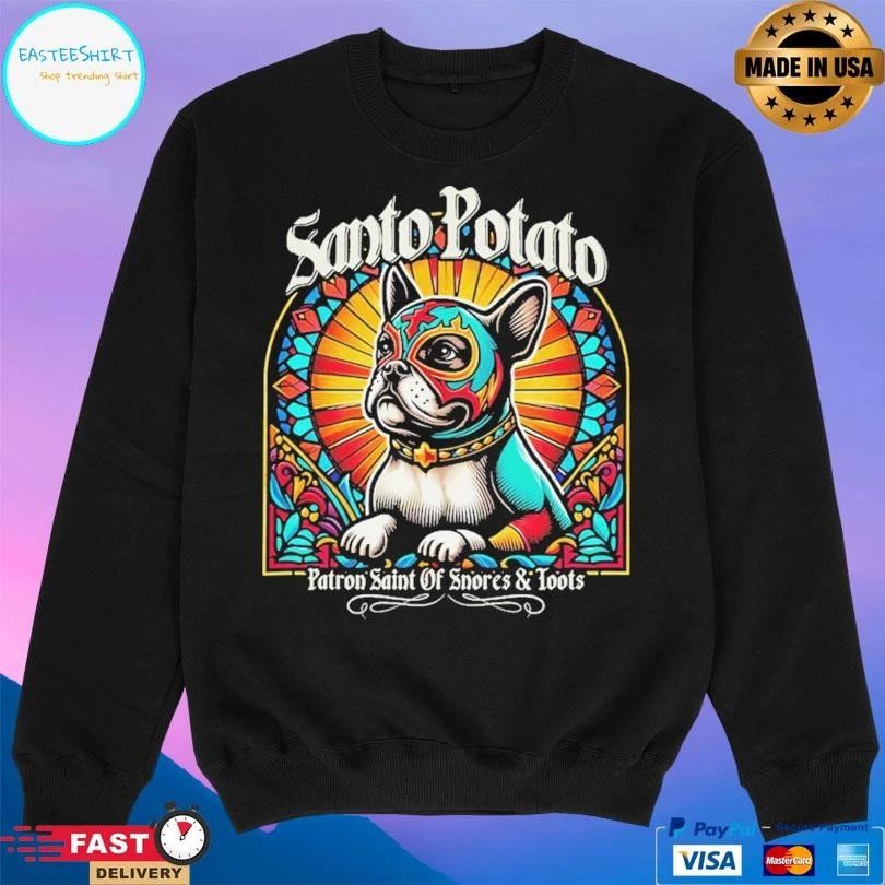 Santo Potato Patron Saint Of Snores And Roots T-shirts