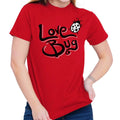 Cute Love Bug Sweet Romantic Valentine's Day Womens Graphic Crewneck T Shirt Tee